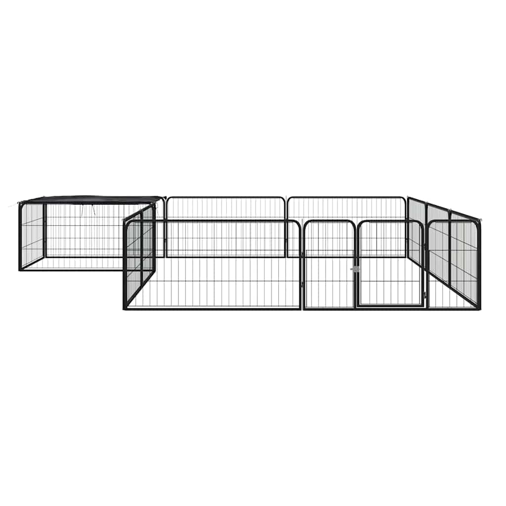 Box Cani 12 Pannelli 100x50 cm Acciaio Verniciato Polvere
