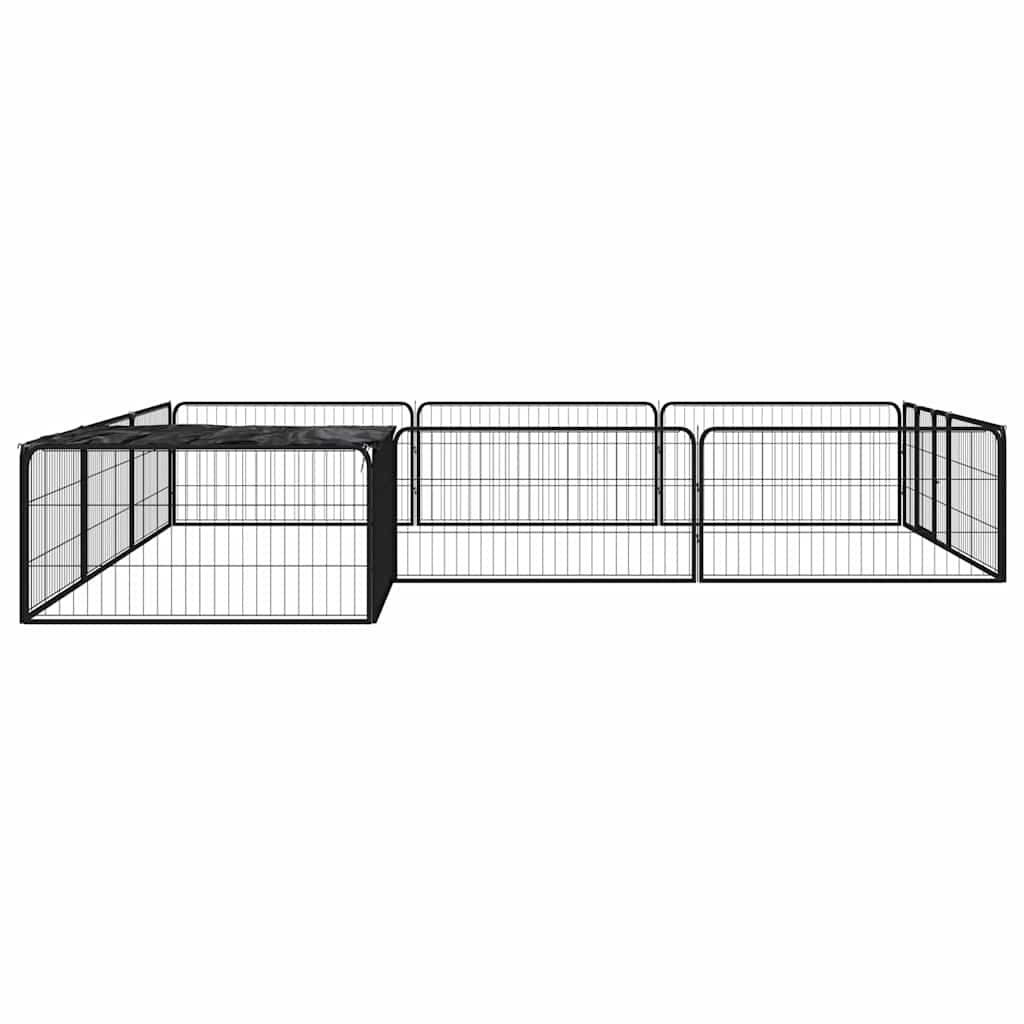 Box Cani 12 Pannelli 100x50 cm Acciaio Verniciato Polvere