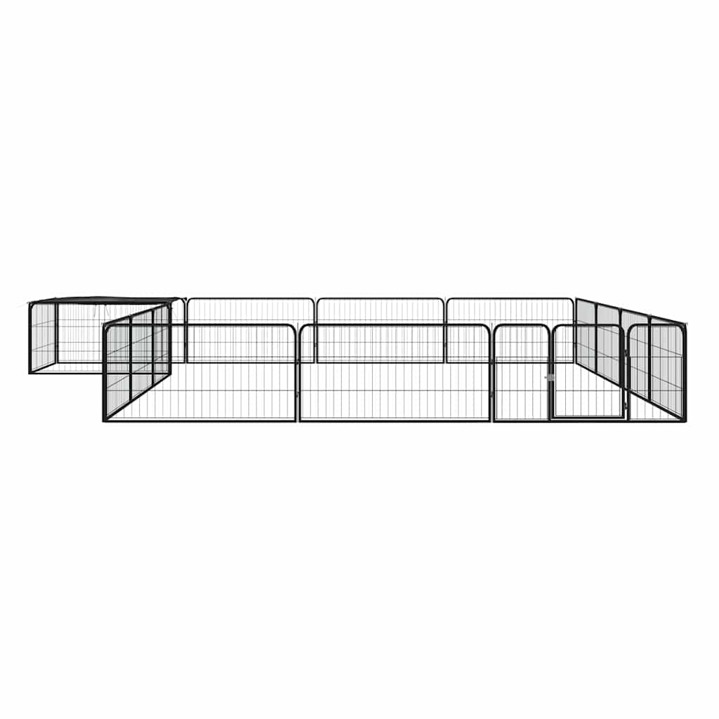 Box Cani 16 Pannelli 100x50 cm Acciaio Verniciato Polvere