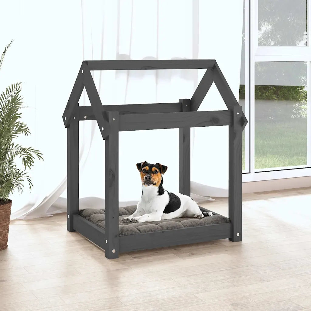 Cuccia per cani in legno massello di pino 61x50x70 cm