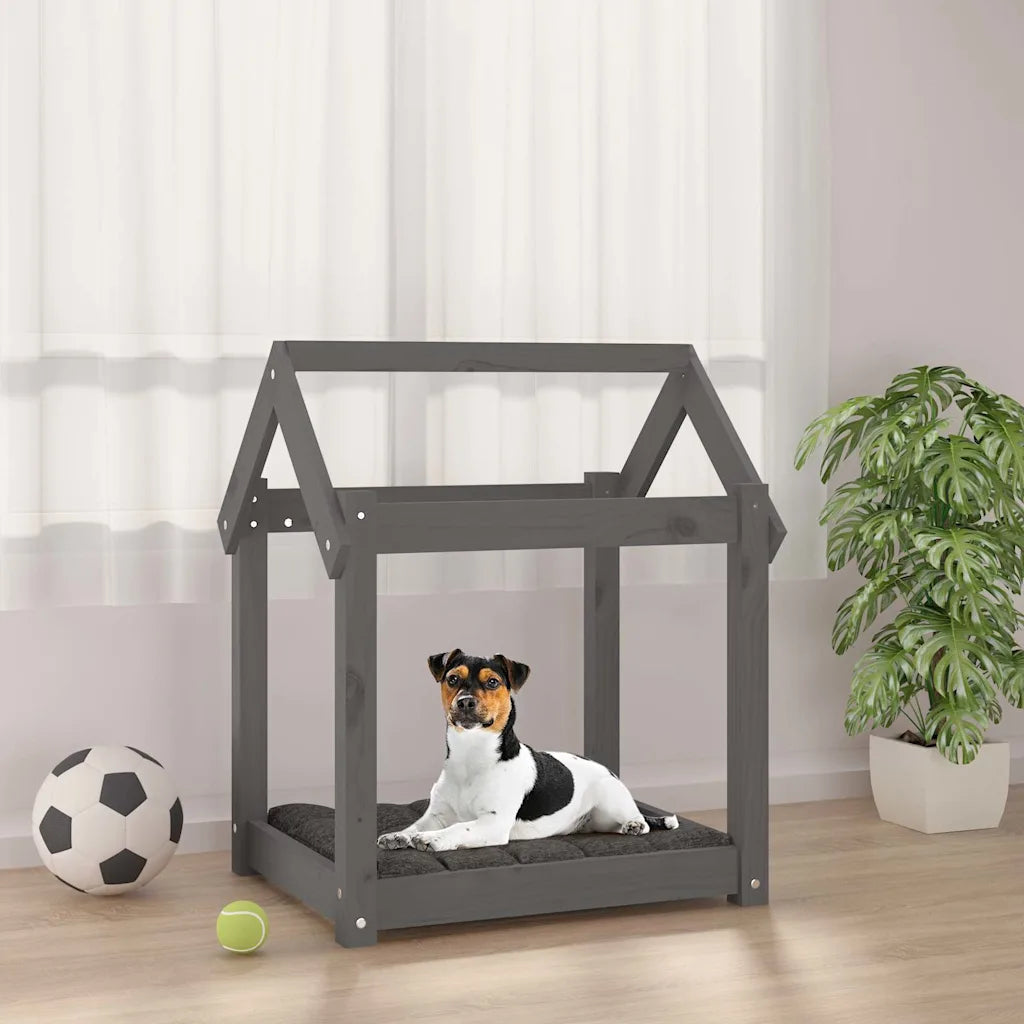 Cuccia per cani in legno massello di pino 61x50x70 cm