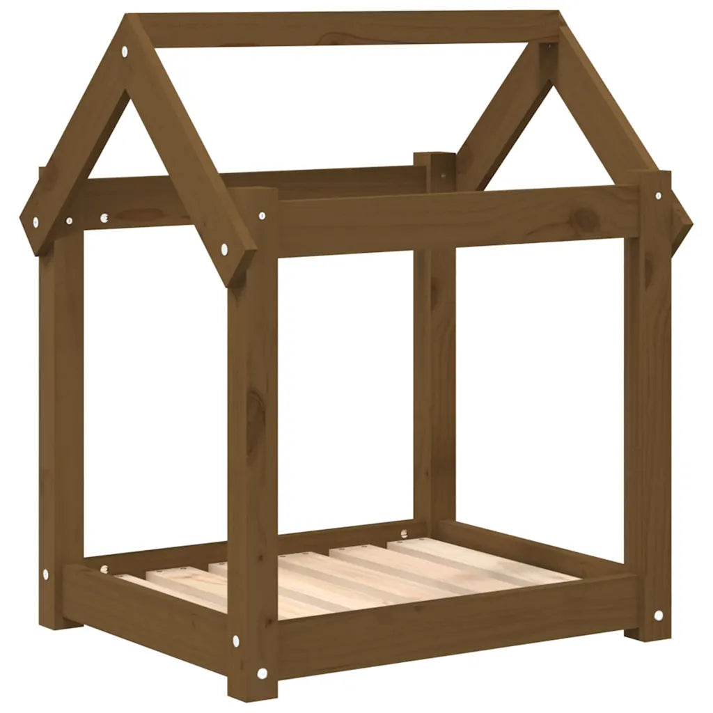 Cuccia per cani in legno massello di pino 61x50x70 cm
