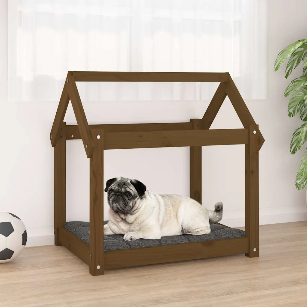 Cuccia per cani in legno massello di pino 71x55x70 cm