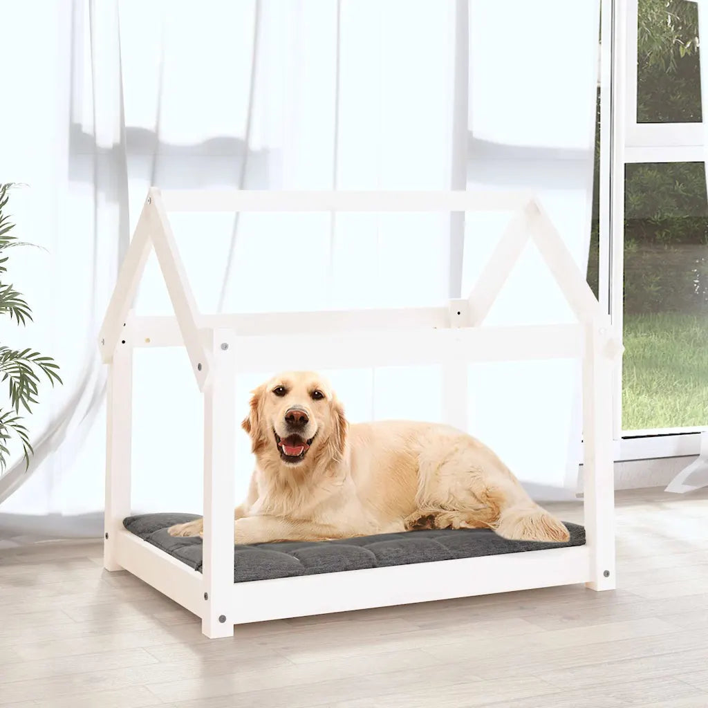 Cuccia per cani 81x60x70 cm in legno massello di pino