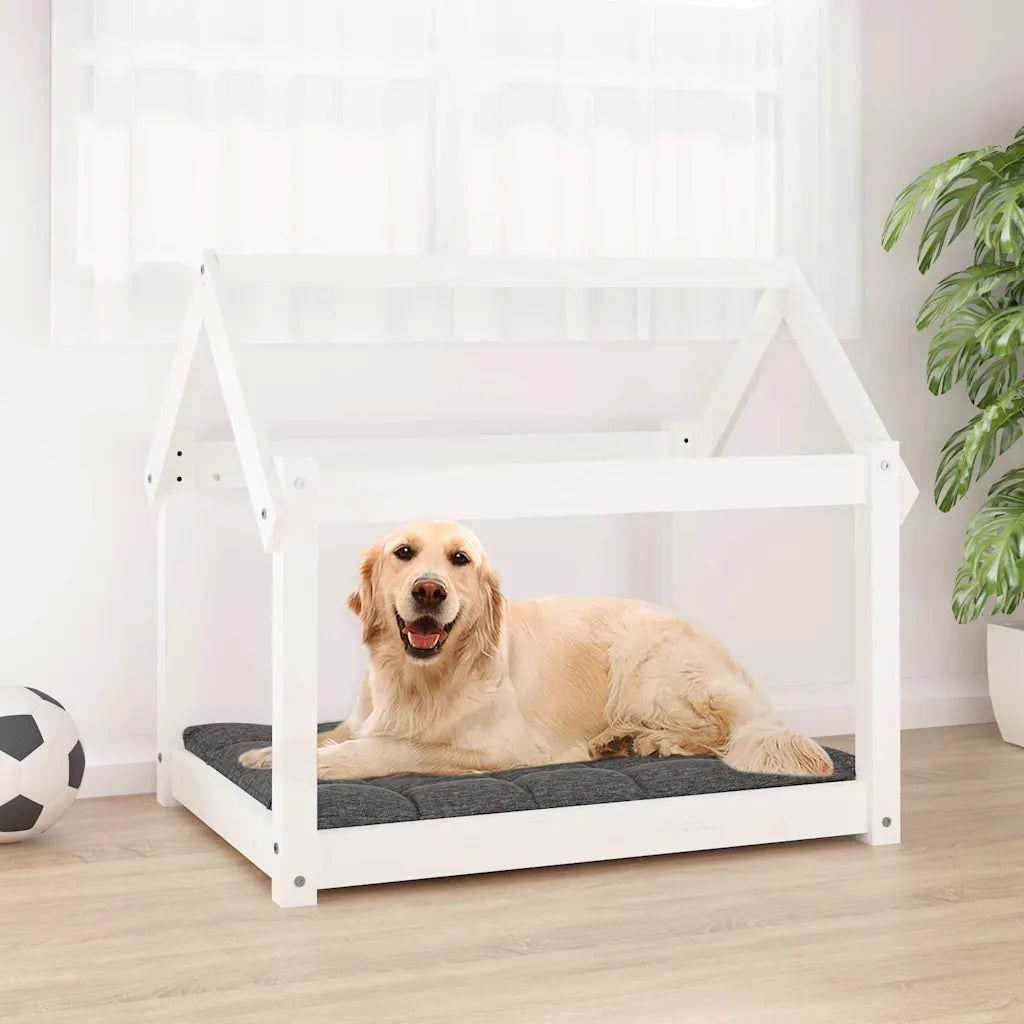 Cuccia per cani 81x60x70 cm in legno massello di pino