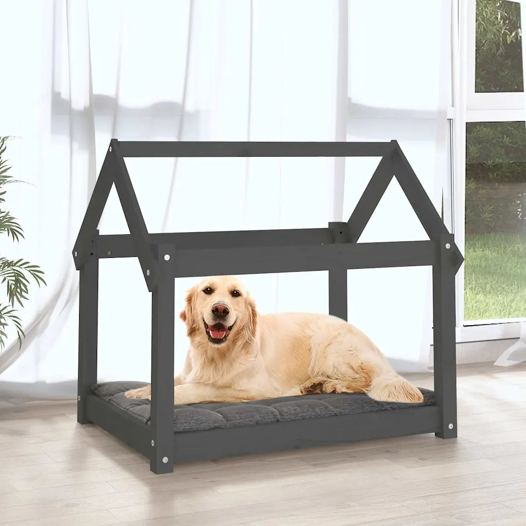 Cuccia per cani 81x60x70 cm in legno massello di pino