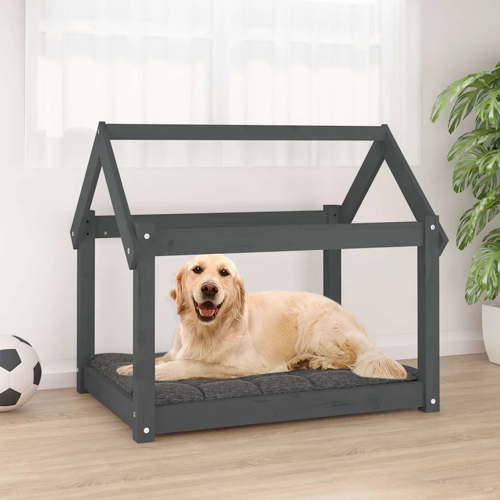 Cuccia per cani 81x60x70 cm in legno massello di pino