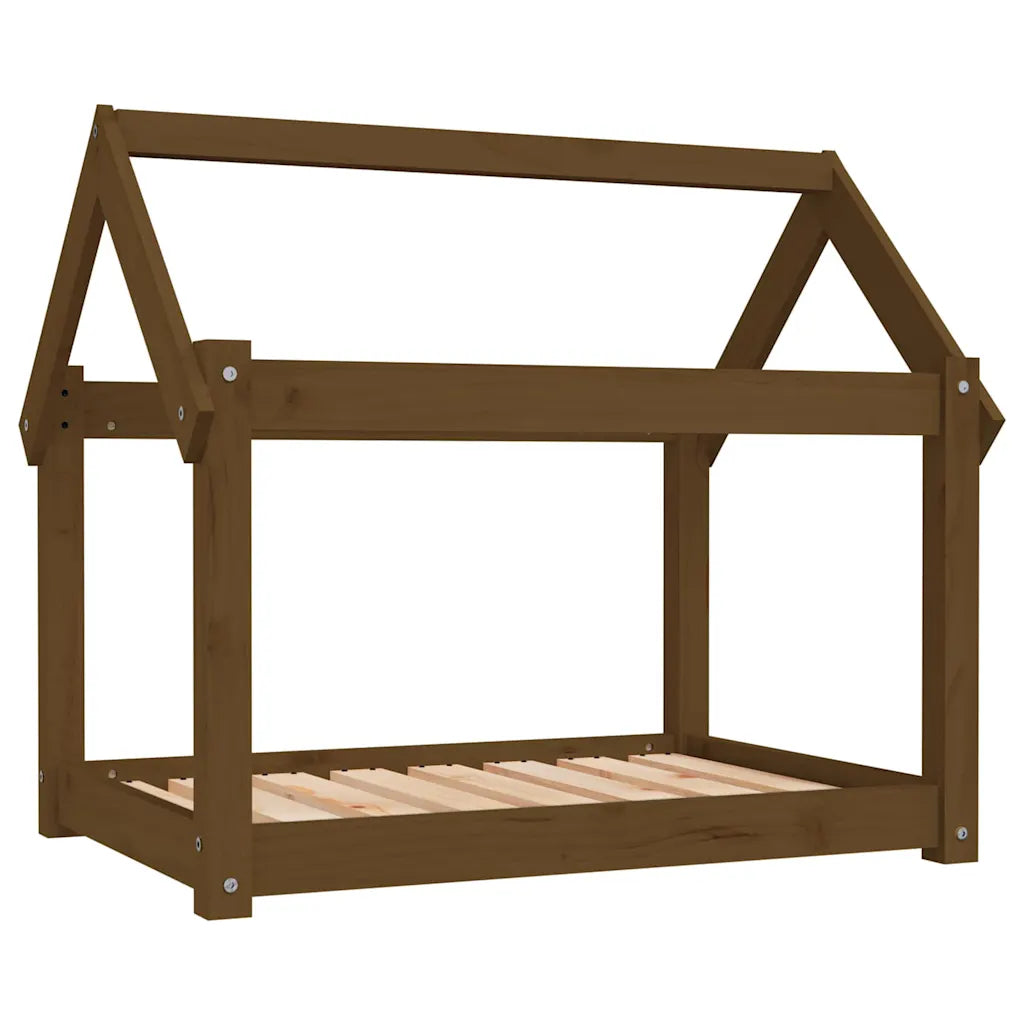Cuccia per cani 81x60x70 cm in legno massello di pino