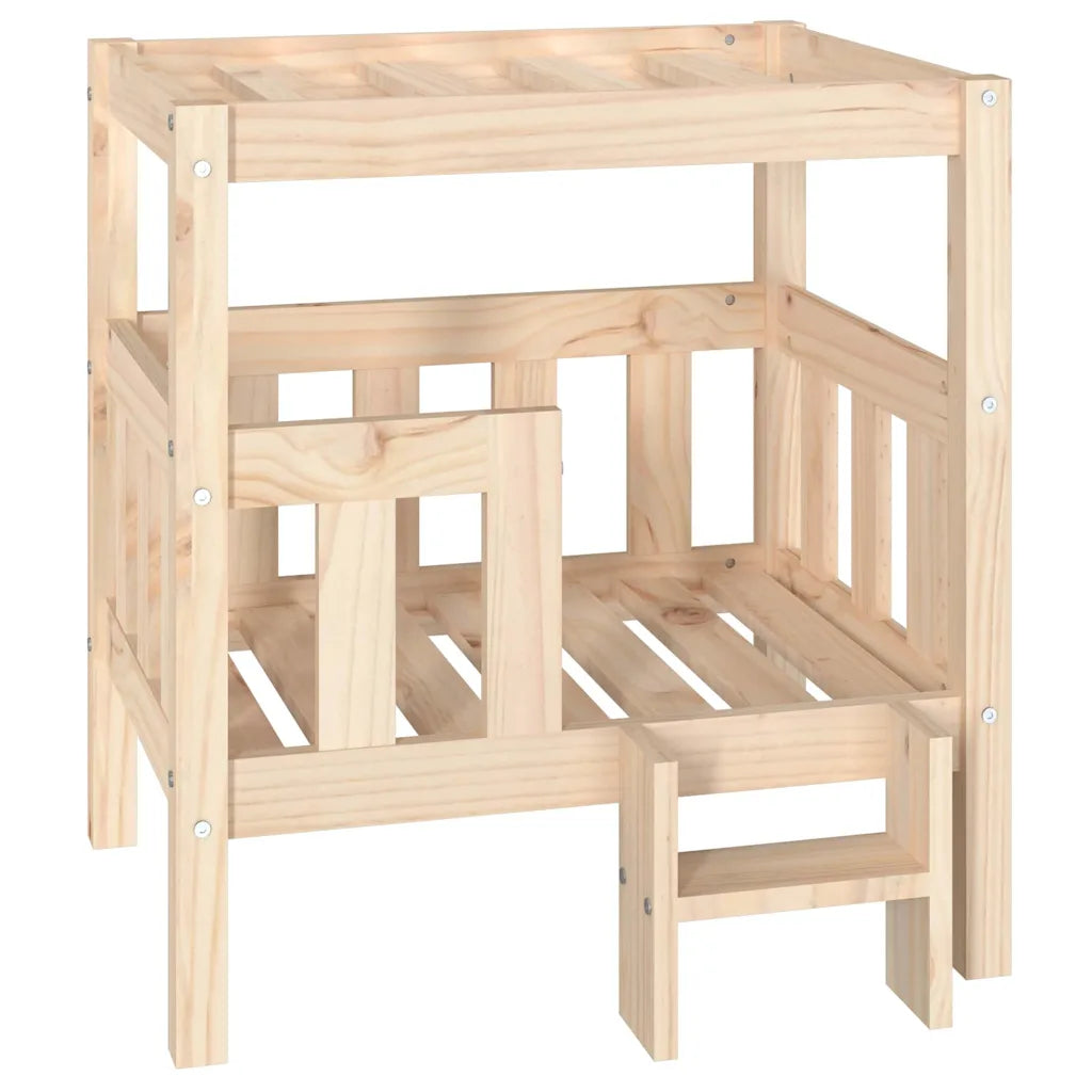 Cuccia per cani 65,5x50,5x70 cm in legno massello di pino