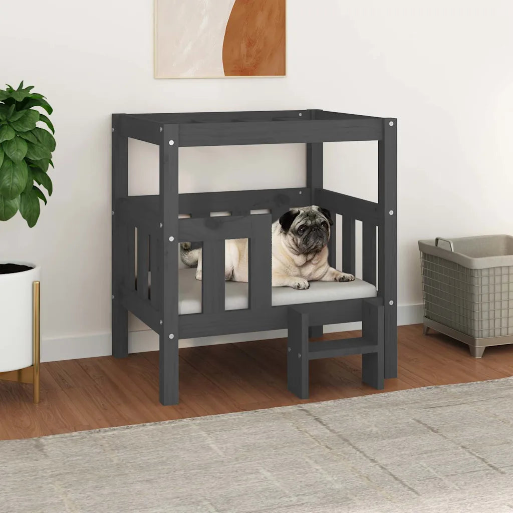 Cuccia per cani 65,5x50,5x70 cm in legno massello di pino