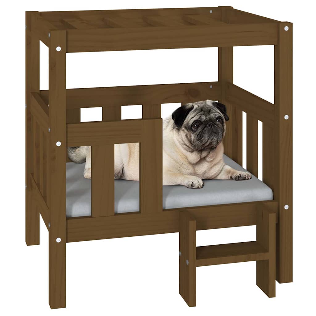 Cuccia per Cani Ambra 65,5x50,5x70 cm in Legno Massello di Pino