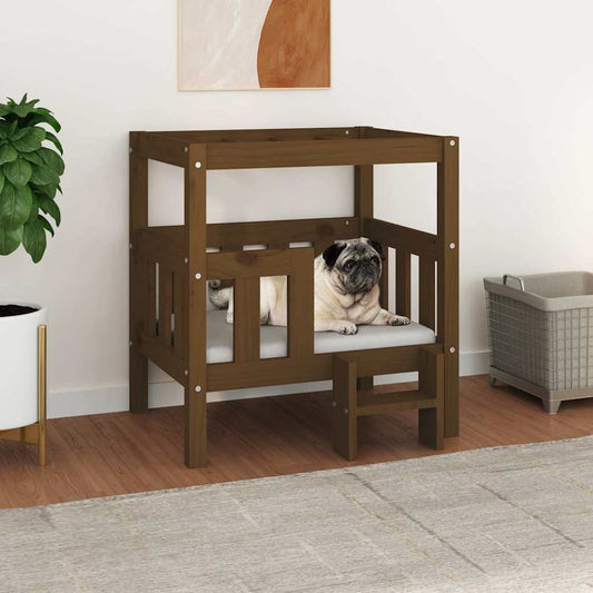 Cuccia per Cani Ambra 65,5x50,5x70 cm in Legno Massello di Pino