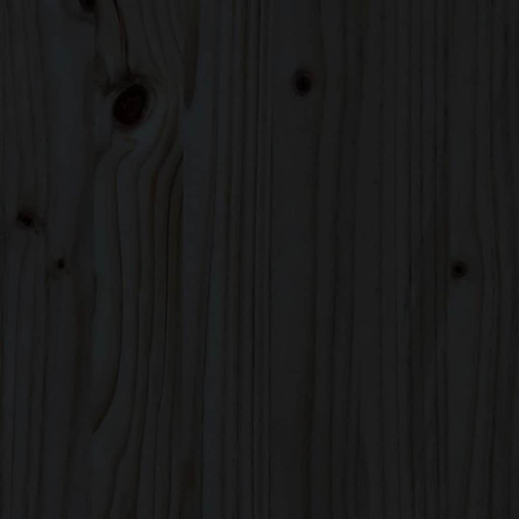 Cuccia per Cani Nera 65,5x50,5x70 cm in Legno Massello di Pino