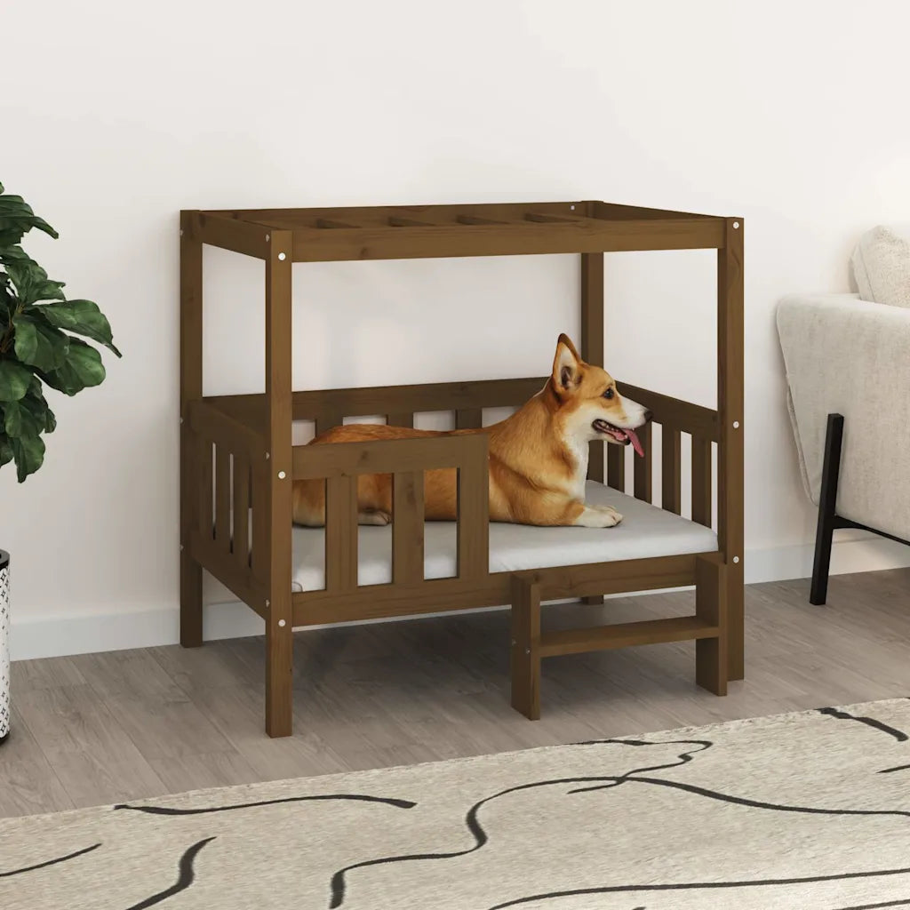 Cuccia per cani 95,5x73,5x90 cm in legno massello di pino