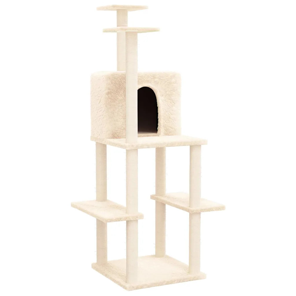 Albero per gatti con tiragraffi in sisal 73x47,5x144,5 cm