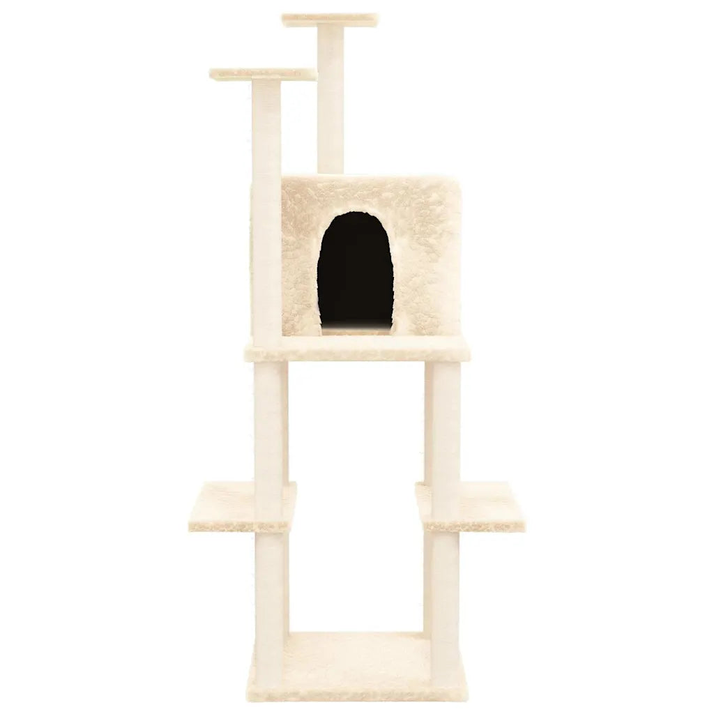 Albero per gatti con tiragraffi in sisal 73x47,5x144,5 cm