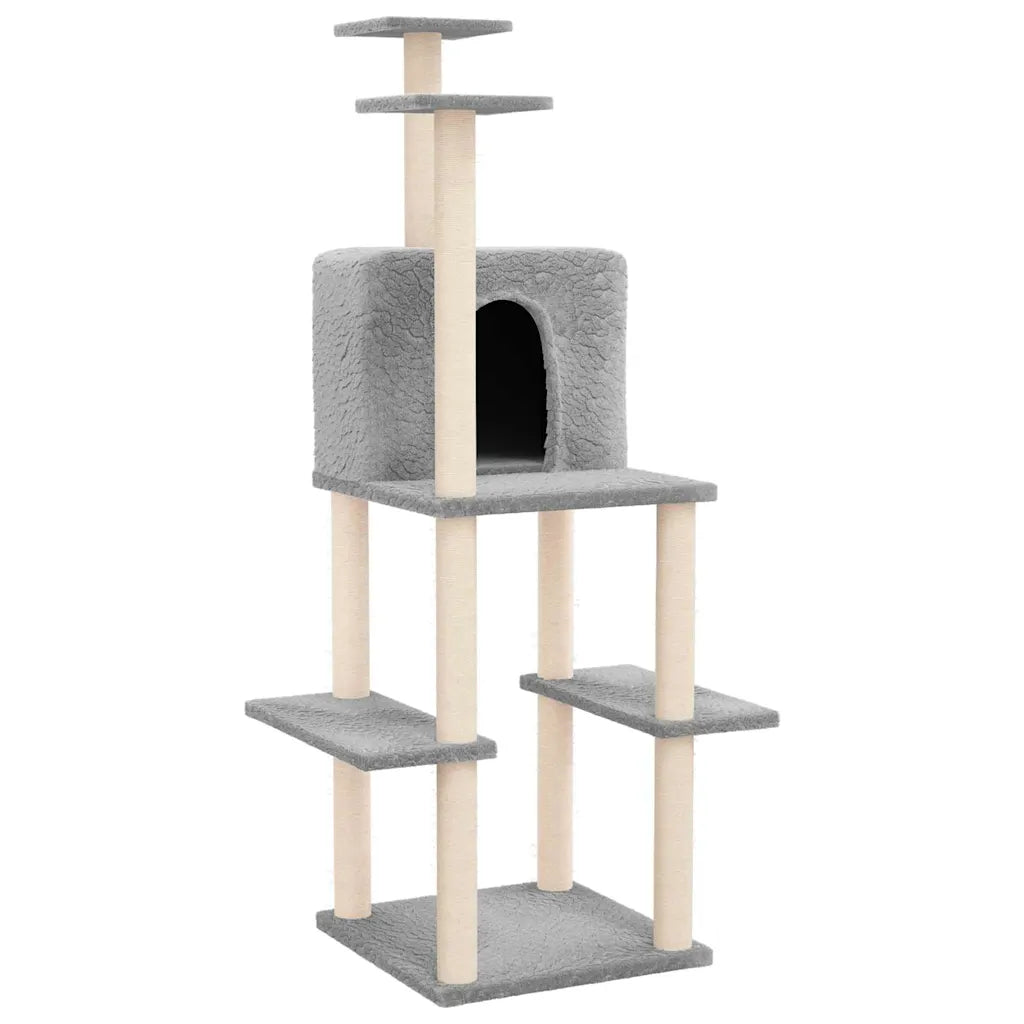 Albero per gatti con tiragraffi in sisal 73x47,5x144,5 cm