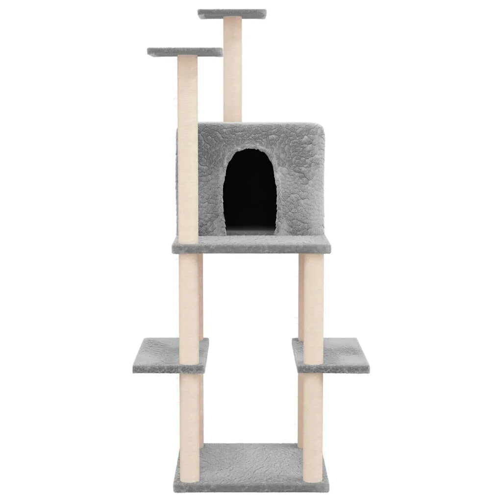 Albero per gatti con tiragraffi in sisal 73x47,5x144,5 cm