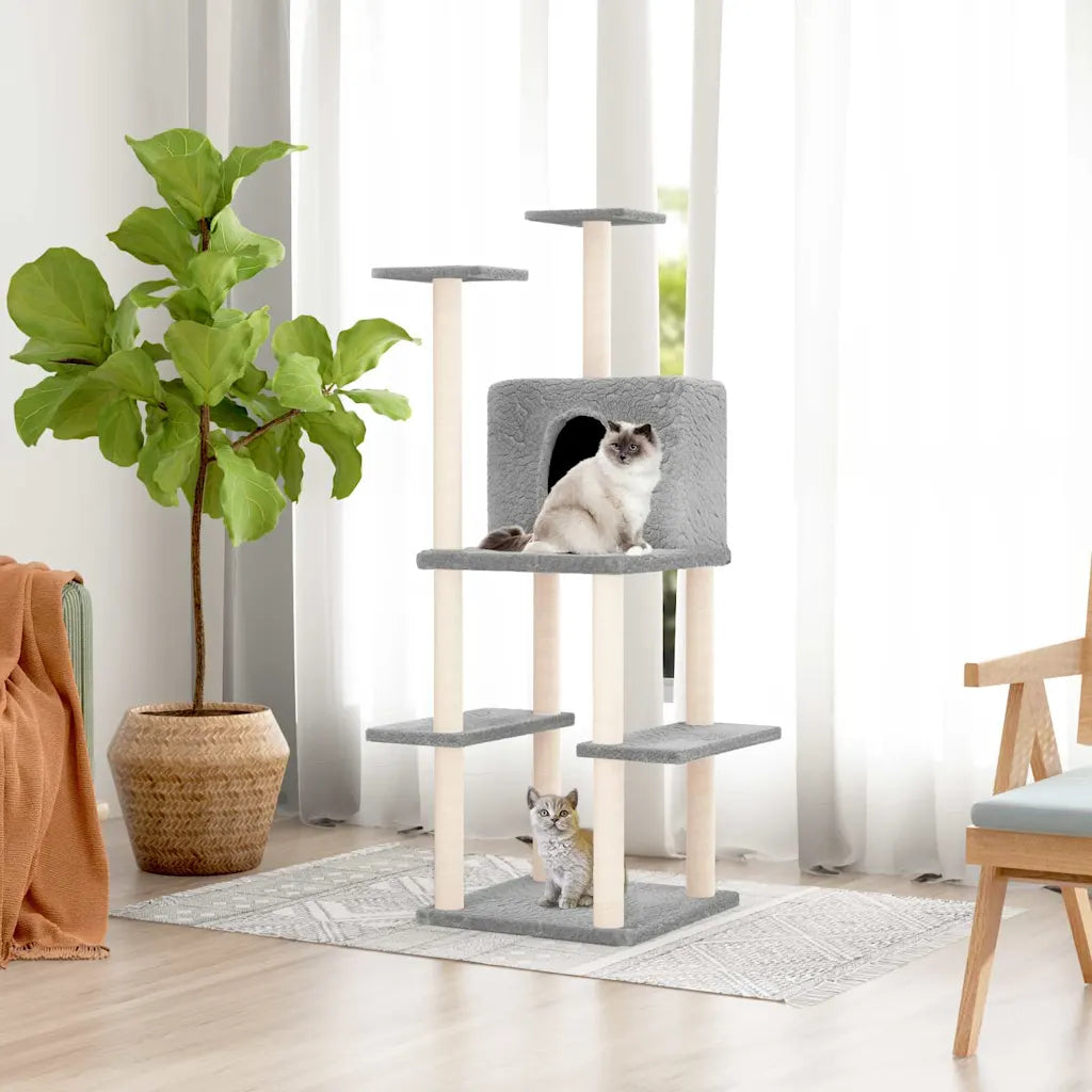 Albero per gatti con tiragraffi in sisal 73x47,5x144,5 cm