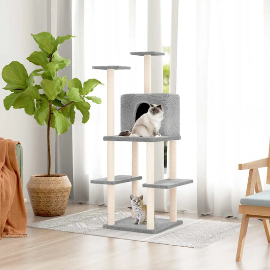 Albero per gatti con tiragraffi in sisal 73x47,5x144,5 cm