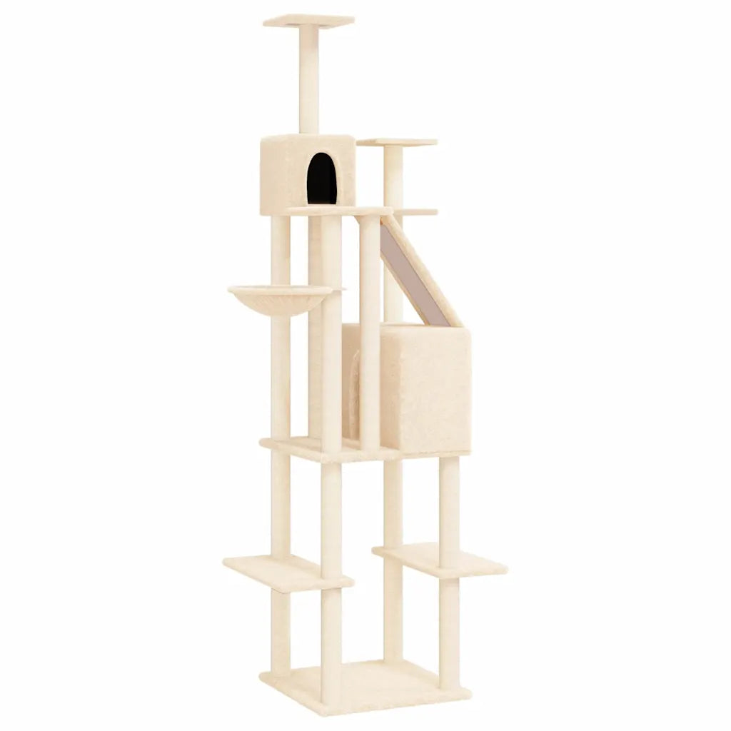 Albero per gatti con tiragraffi in sisal 90x64x201 cm