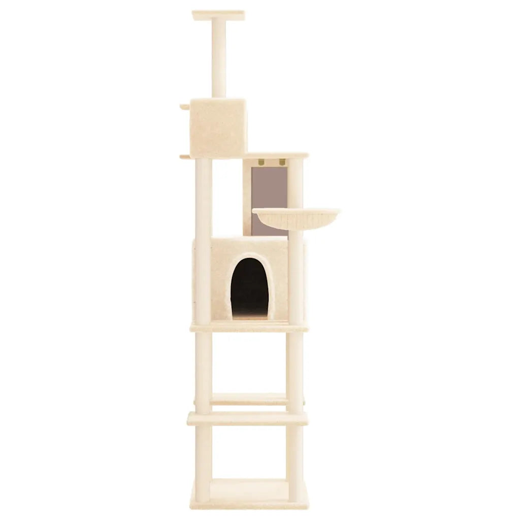 Albero per gatti con tiragraffi in sisal 90x64x201 cm