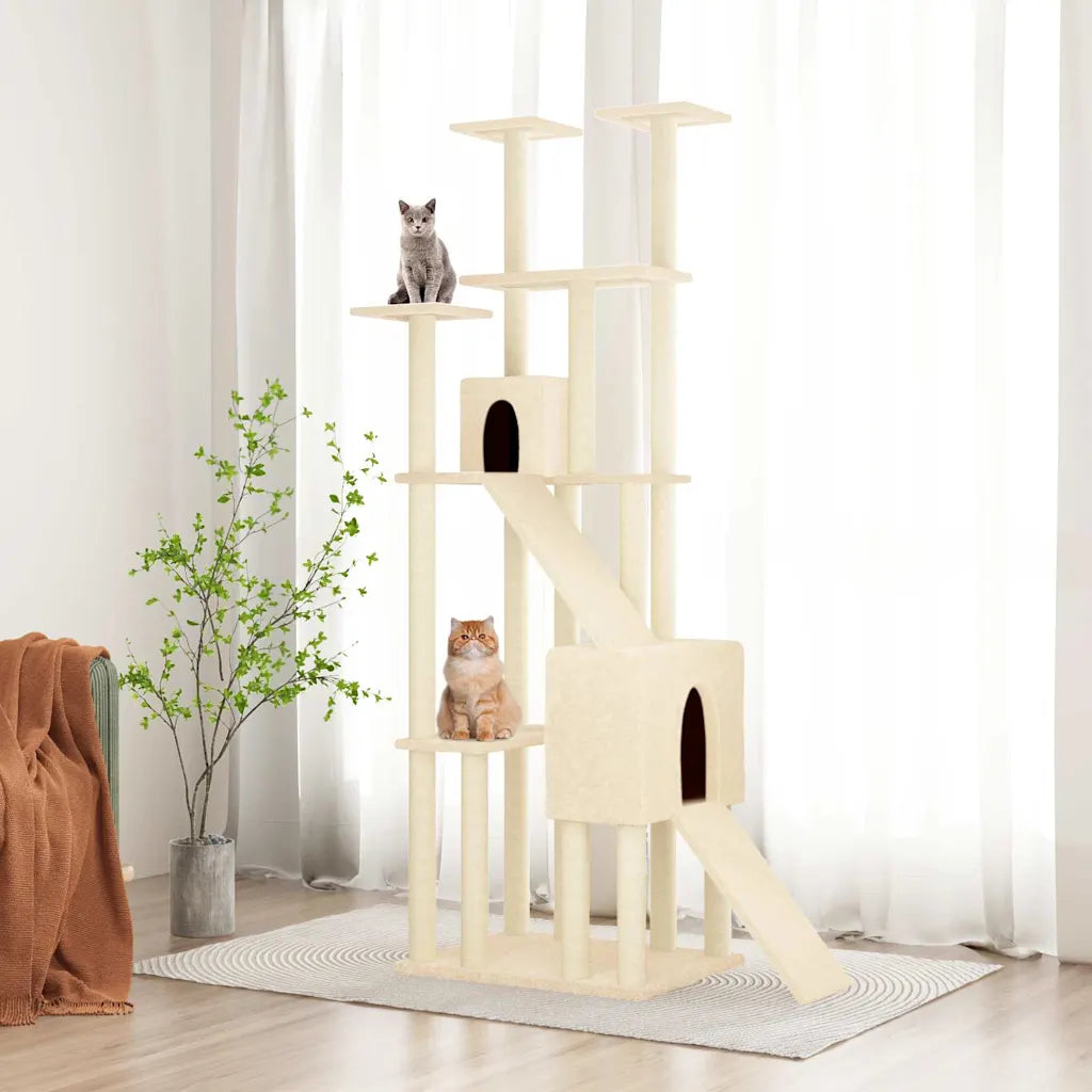Albero per gatti con tiragraffi in sisal 47,5x94x190 cm