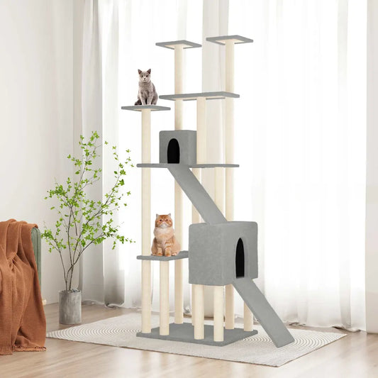 Albero per gatti con tiragraffi in sisal 47,5x94x190 cm