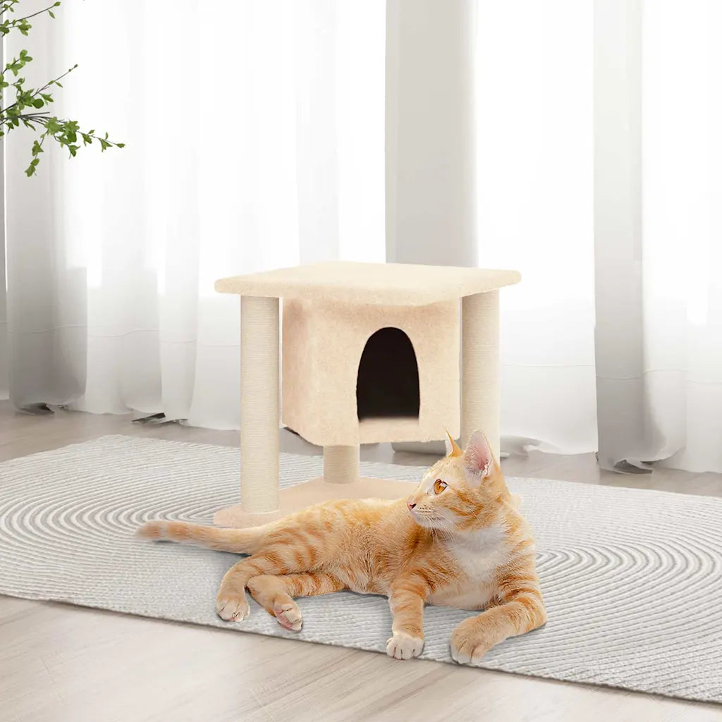 Albero per gatti con tiragraffi in sisal 35x35x37 cm