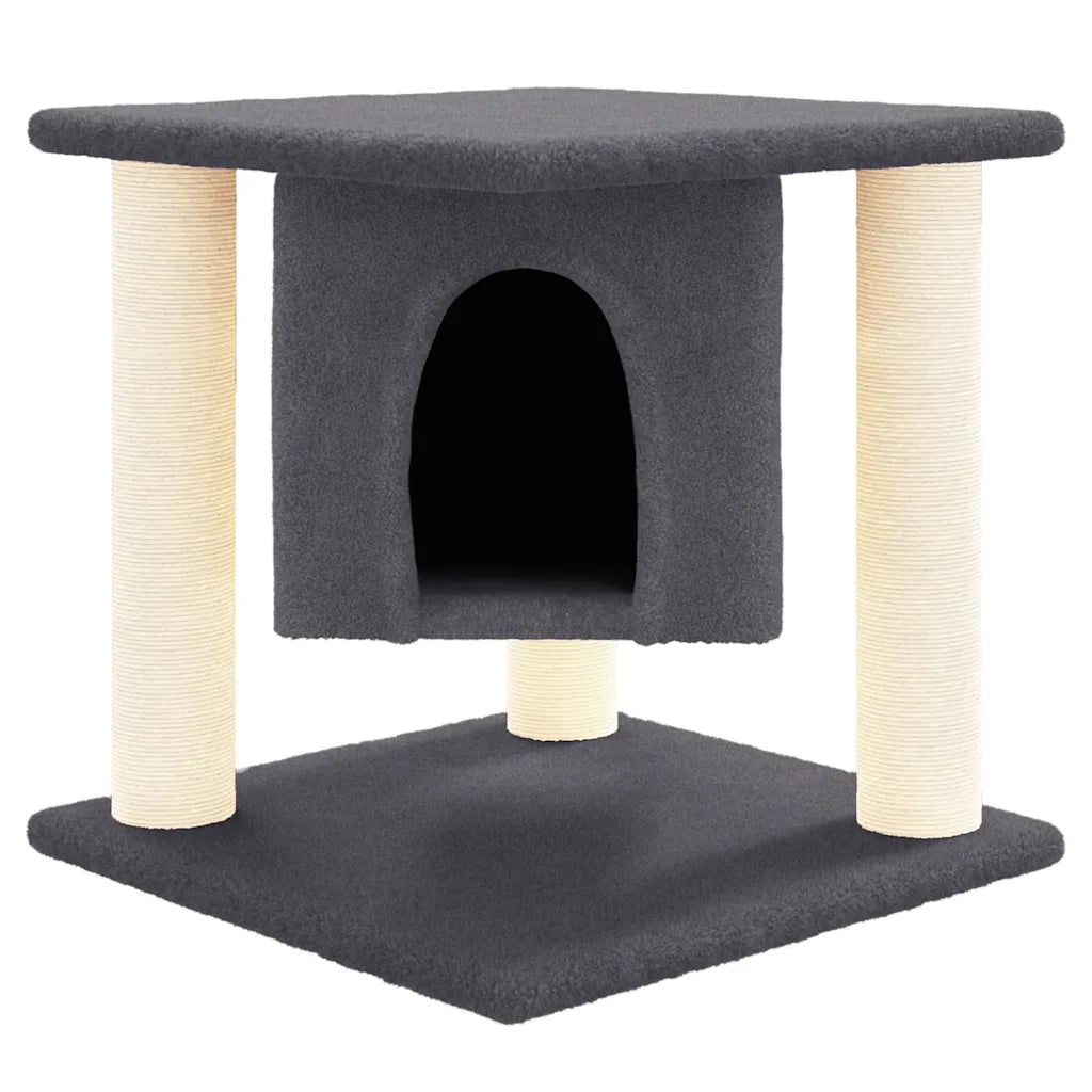 Albero per gatti con tiragraffi in sisal 35x35x37 cm