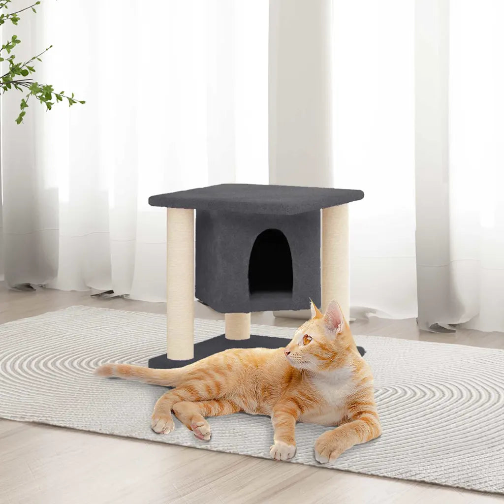 Albero per gatti con tiragraffi in sisal 35x35x37 cm