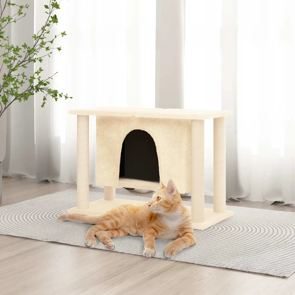 Albero per gatti con tiragraffi in sisal 74x35x50 cm