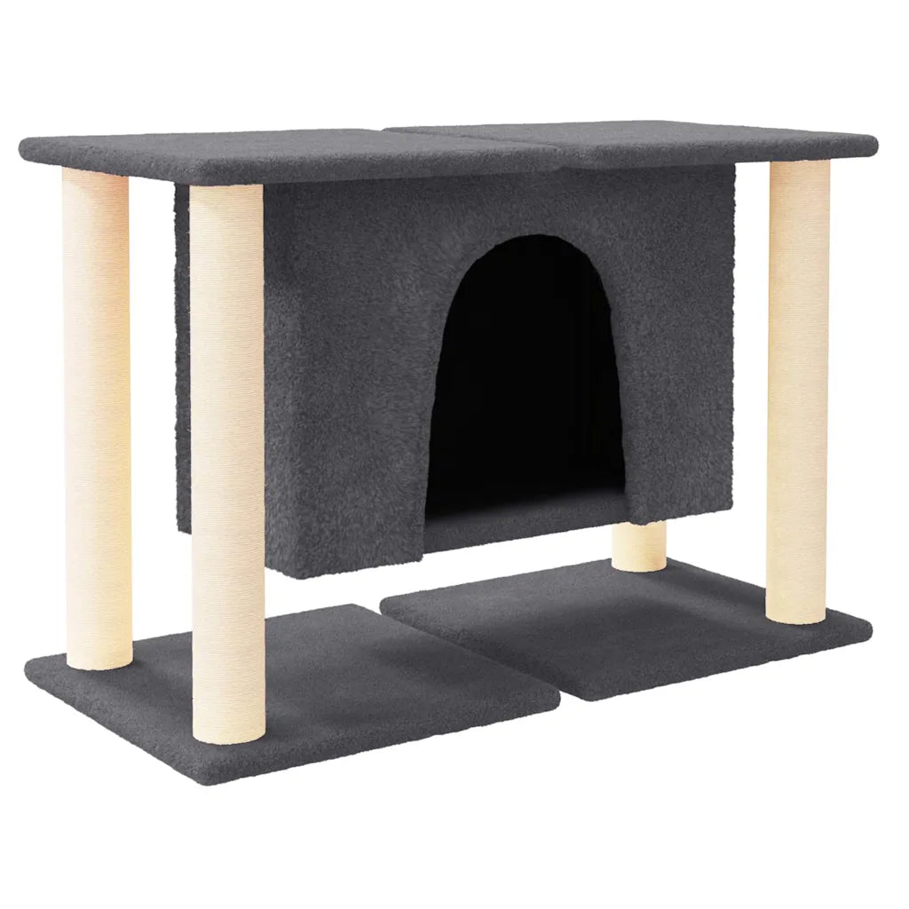 Albero per gatti con tiragraffi in sisal 74x35x50 cm