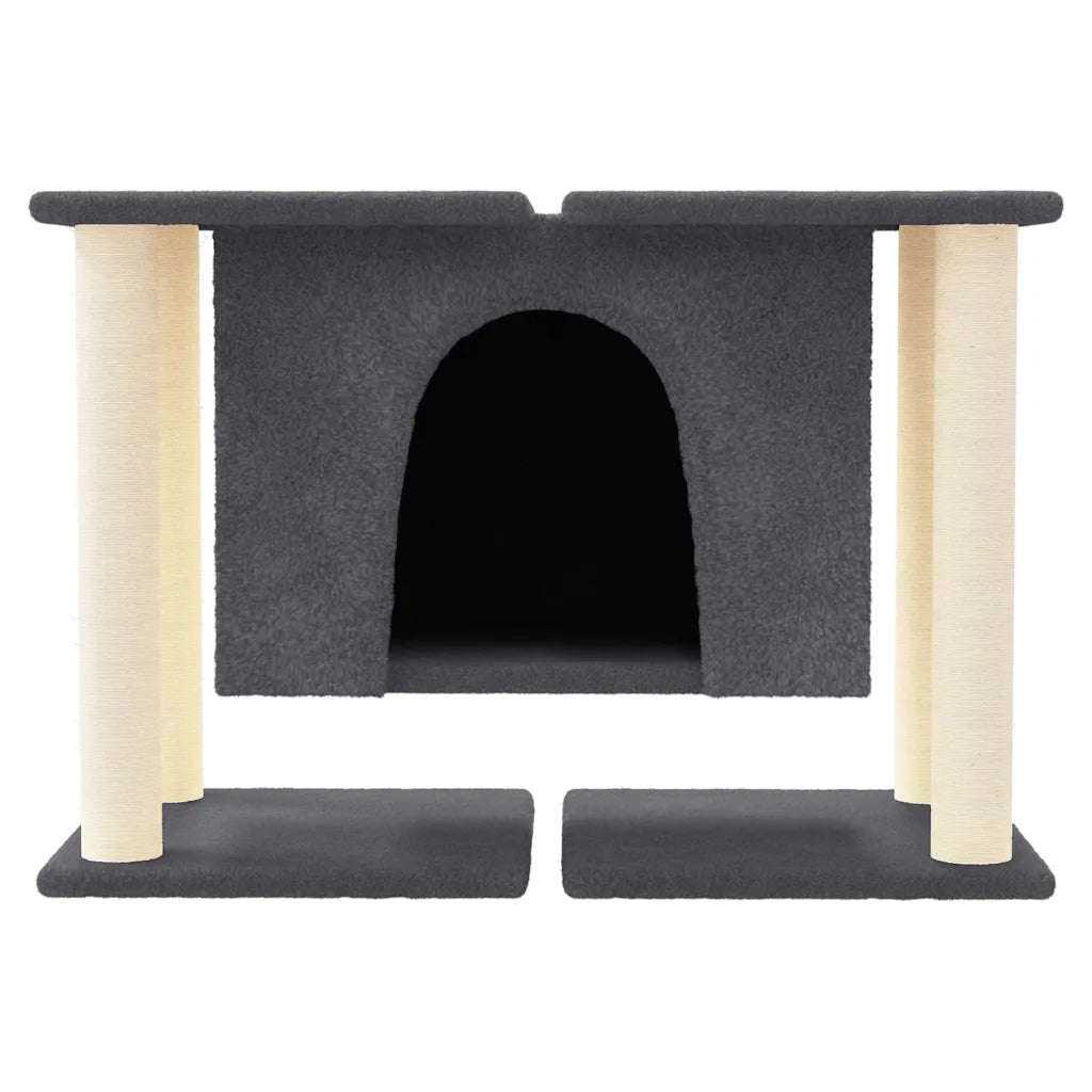 Albero per gatti con tiragraffi in sisal 74x35x50 cm