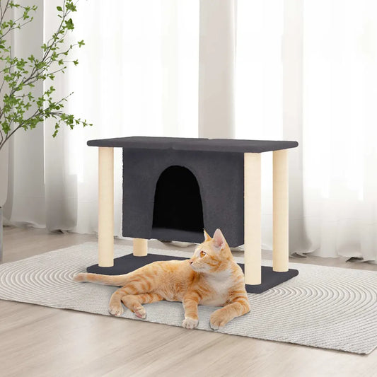 Albero per gatti con tiragraffi in sisal 74x35x50 cm