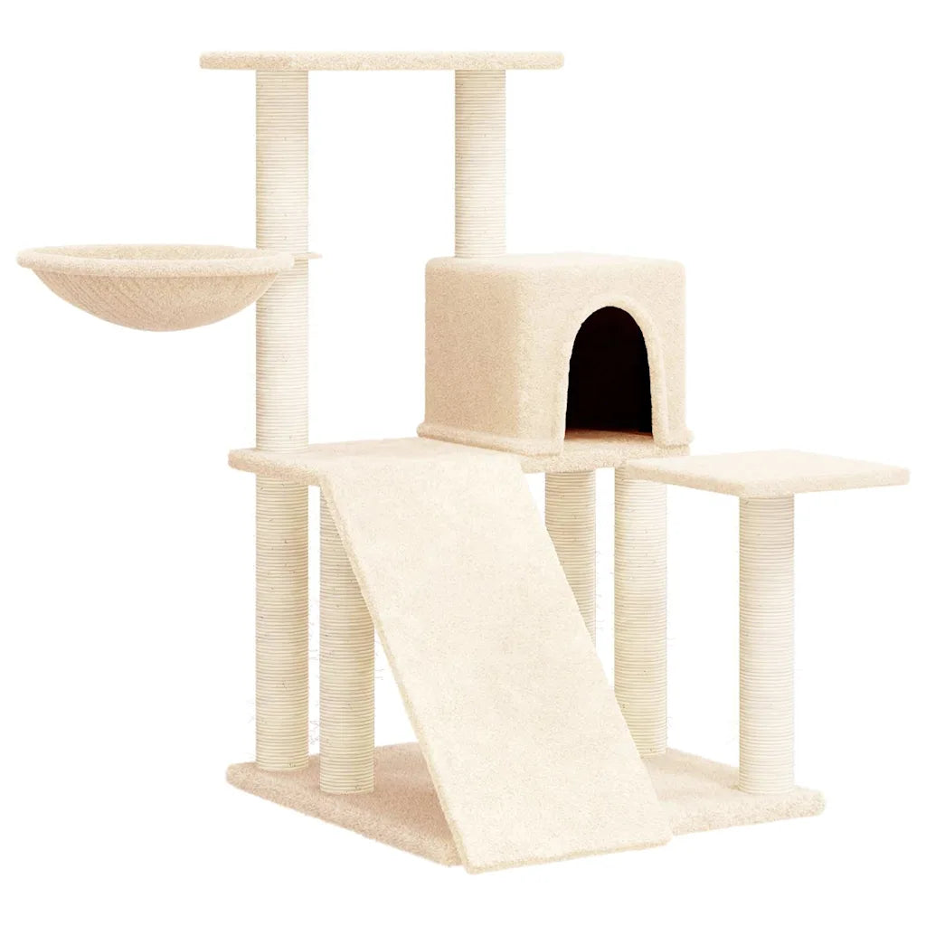 Albero per gatti con tiragraffi in sisal 47x47x82 cm grigio