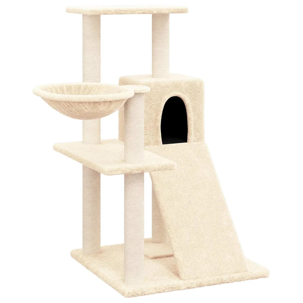 Albero per gatti con tiragraffi in sisal 73x49x82 cm grigio