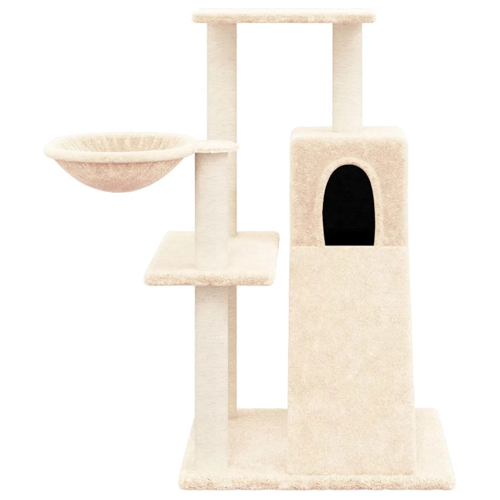 Albero per gatti con tiragraffi in sisal 73x49x82 cm grigio