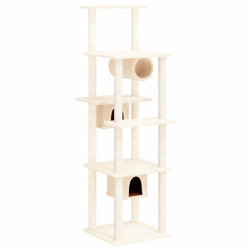 Albero per gatti con tiragraffi in sisal 47x74x169 cm