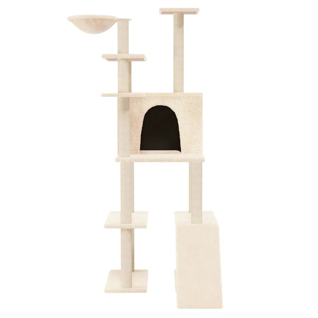 Albero per gatti tiragraffi sisal 80x60x166 cm