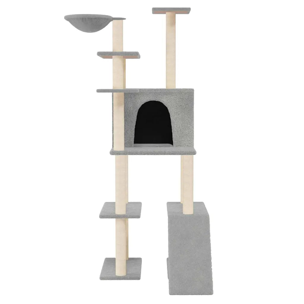 Albero per gatti tiragraffi sisal 80x60x166 cm
