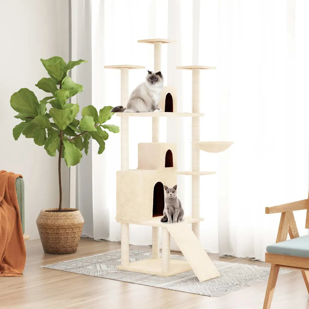 Albero per gatti con tiragraffi in sisal 47,5x78x175 cm