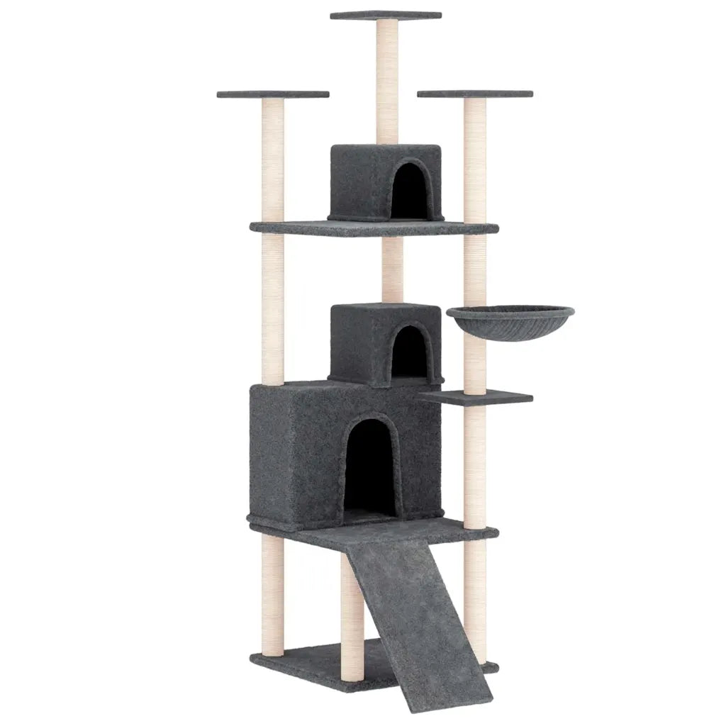Albero per gatti con tiragraffi in sisal 47,5x78x175 cm