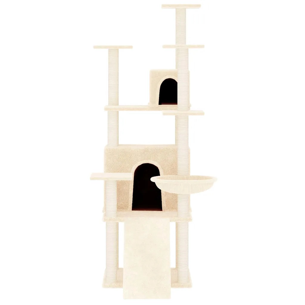 Albero per gatti con tiragraffi in sisal 63x80x154 cm grigio scuro