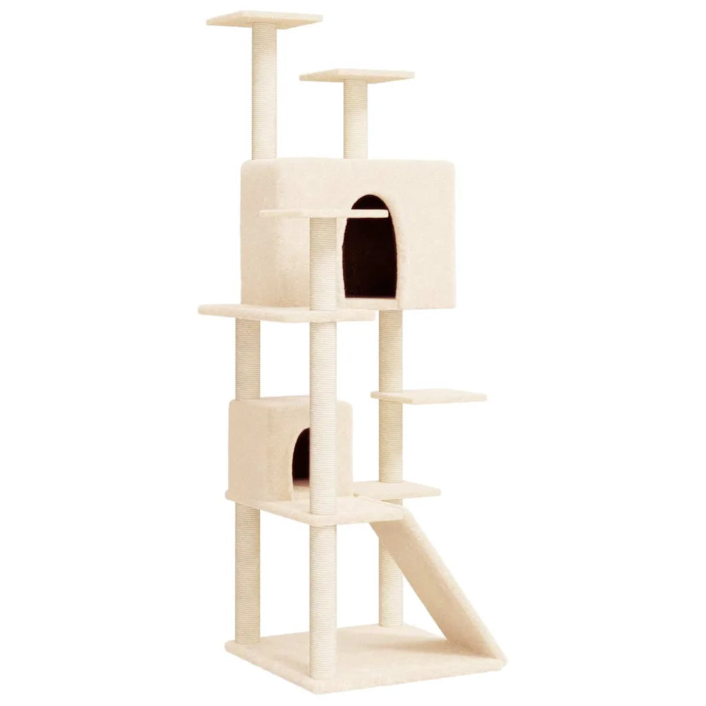 Albero per gatti con tiragraffi in sisal 67x60x153 cm