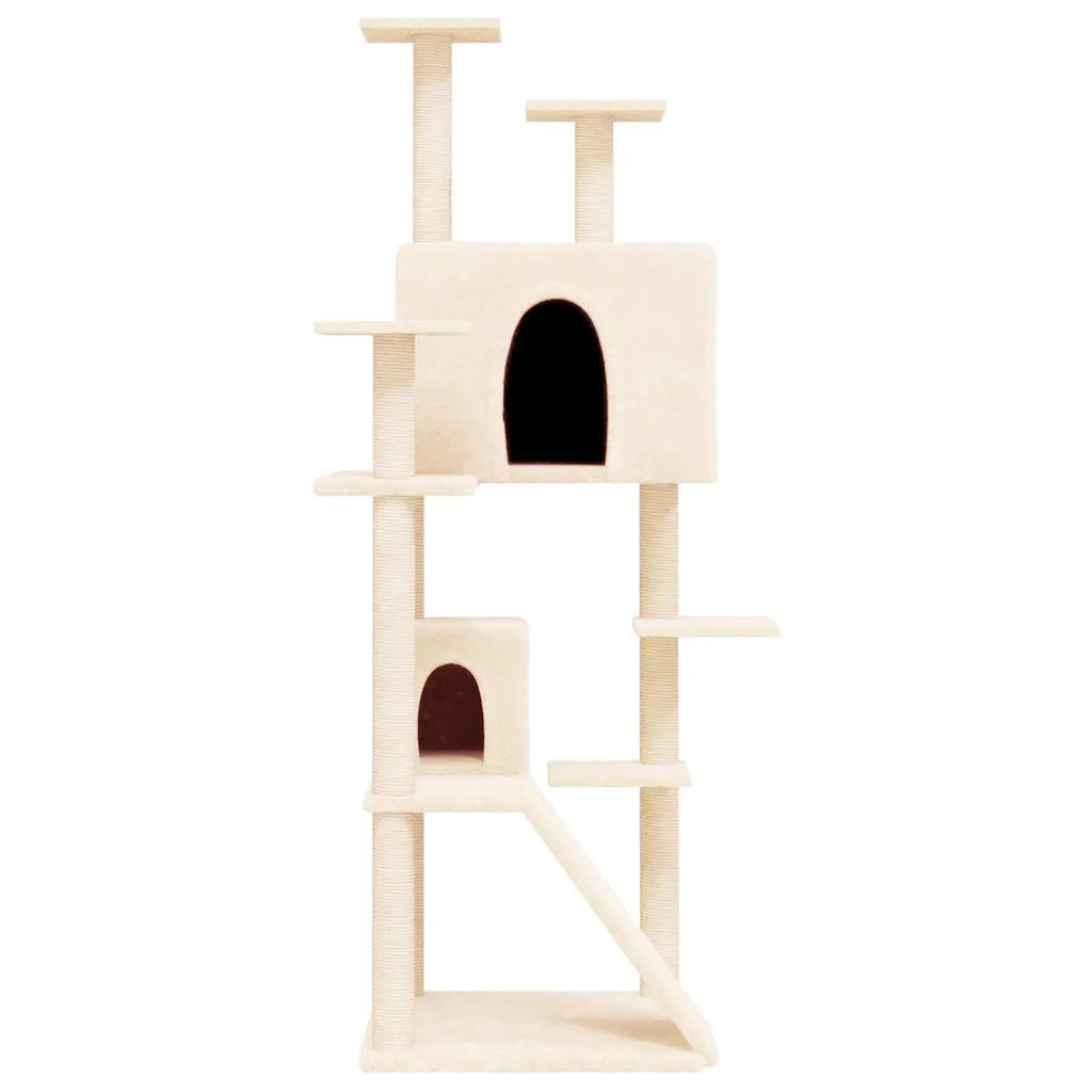 Albero per gatti con tiragraffi in sisal 67x60x153 cm