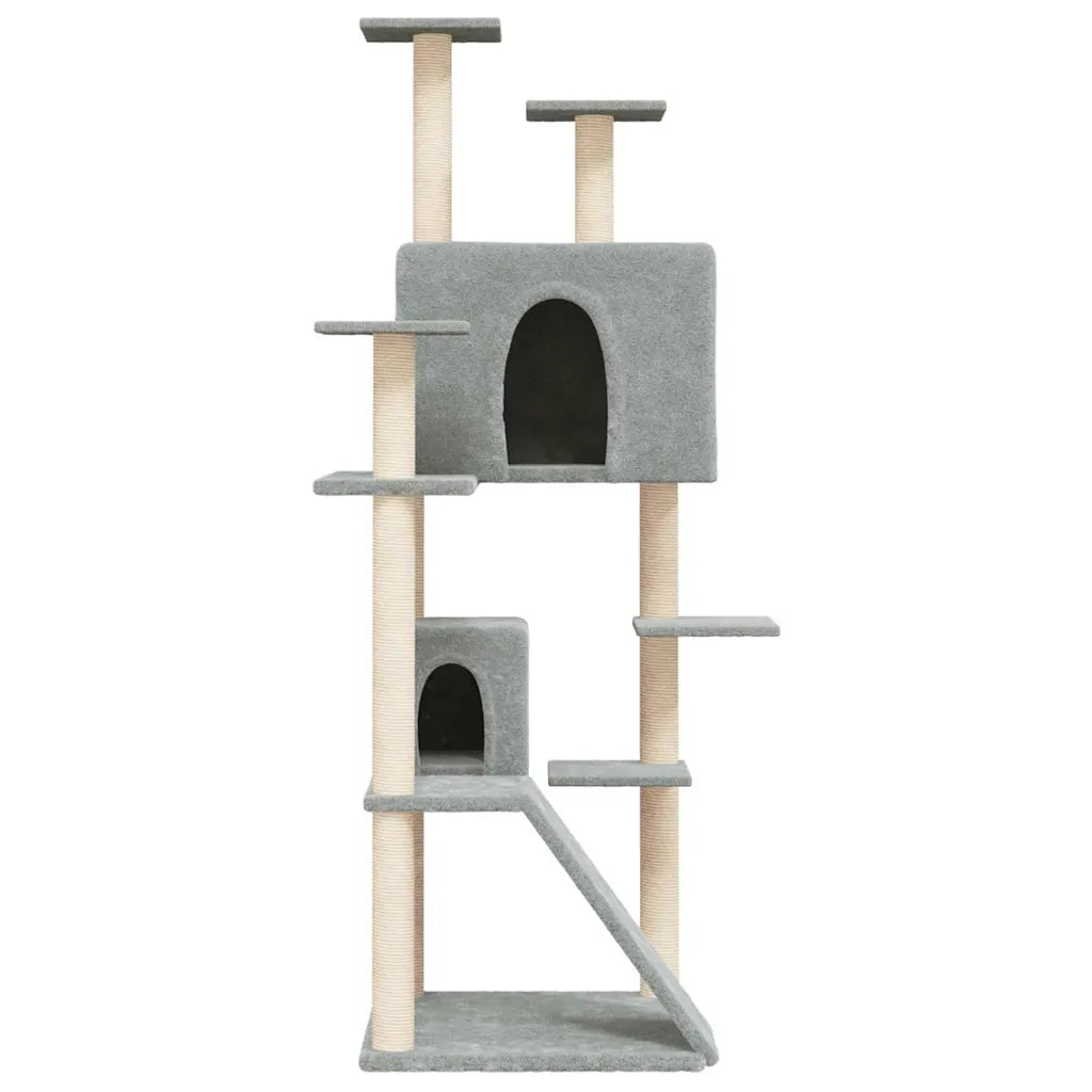 Albero per gatti con tiragraffi in sisal 67x60x153 cm