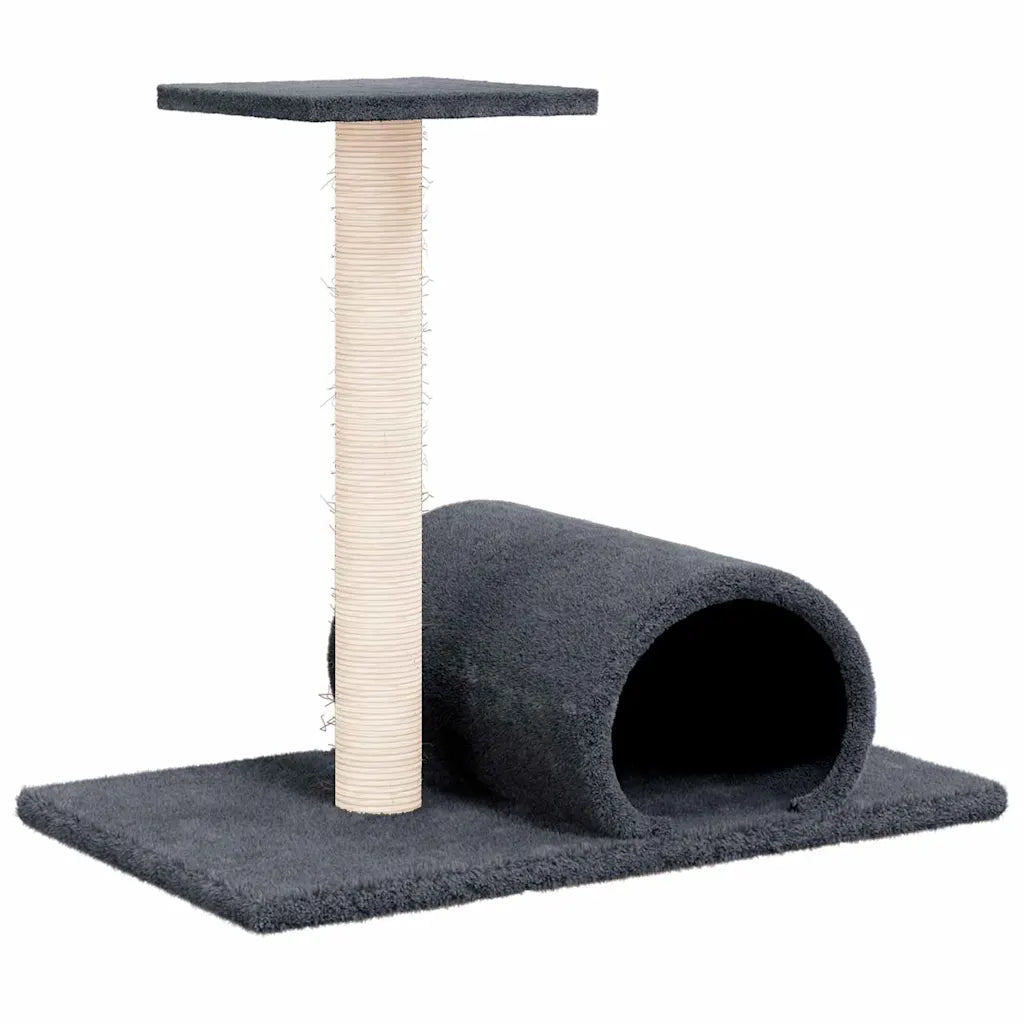 Palo tiragraffi per gatti con tunnel 60x34,5x50 cm