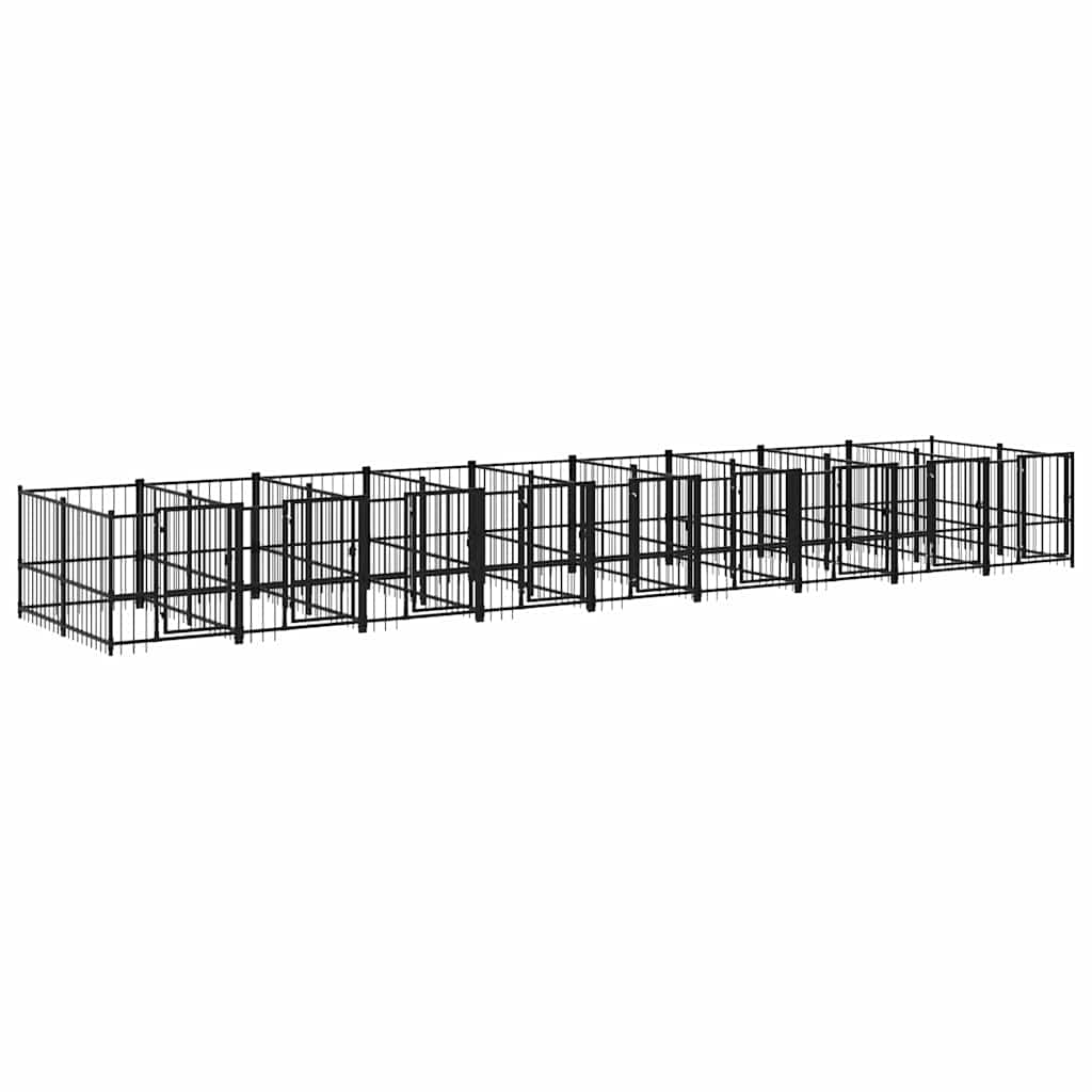 Gabbia per Cani da Esterno in Acciaio 16,89 m²