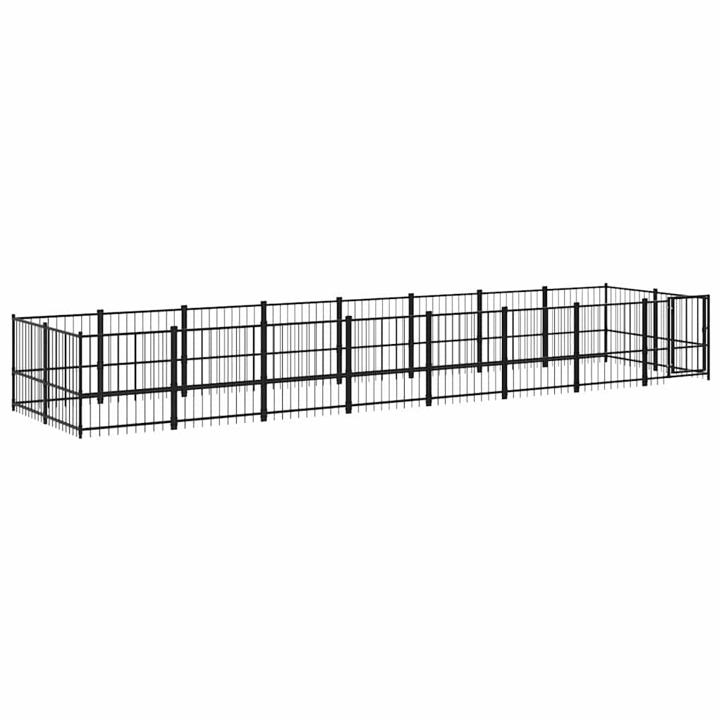 Gabbia per Cani da Esterno in Acciaio 15,02 m²